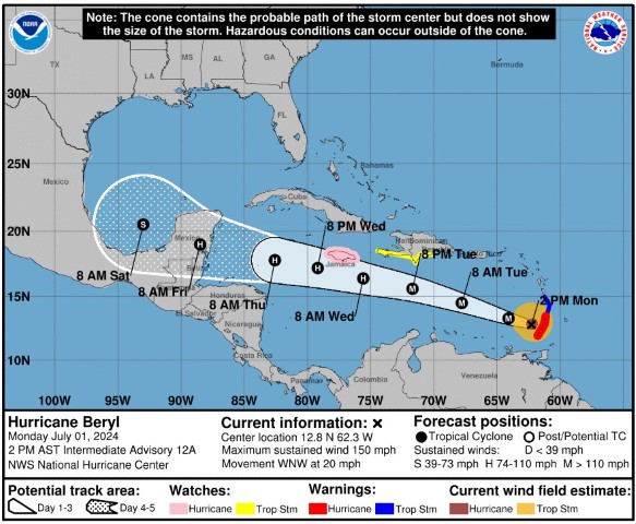 Hurricane Beryl Makes Landfall In Grenada