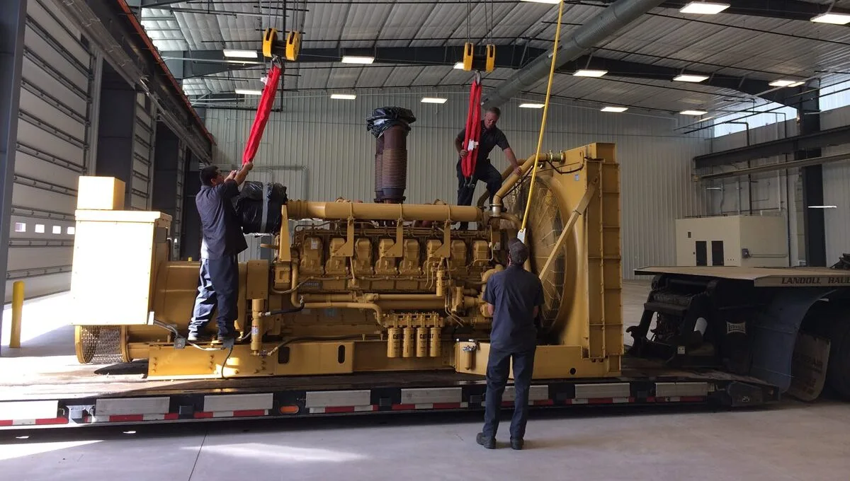 Caterpillar industrial generator inspection