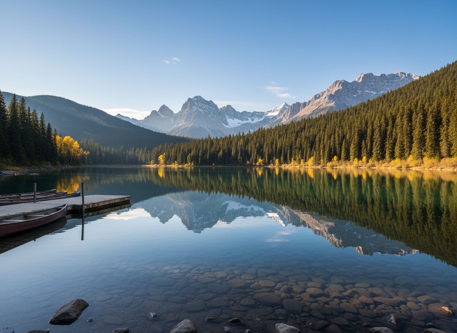 Pristine mountain lake Pristine mountain lake