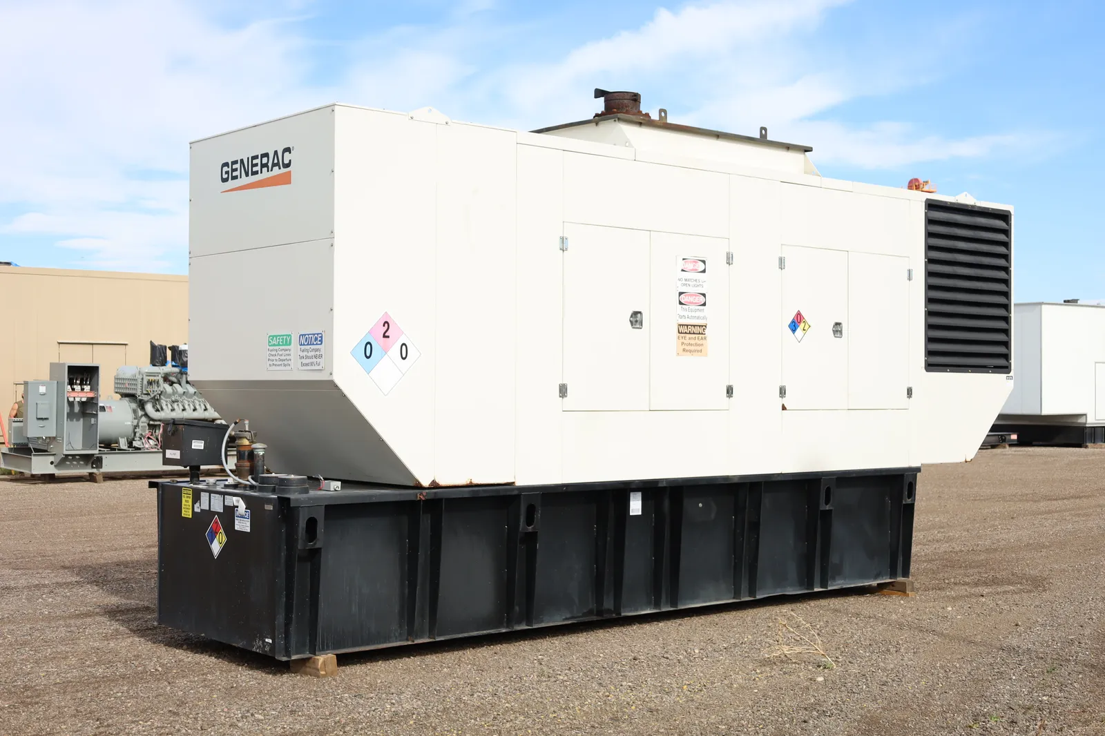 1 600kw generac industrial generator unit 091375 exterior