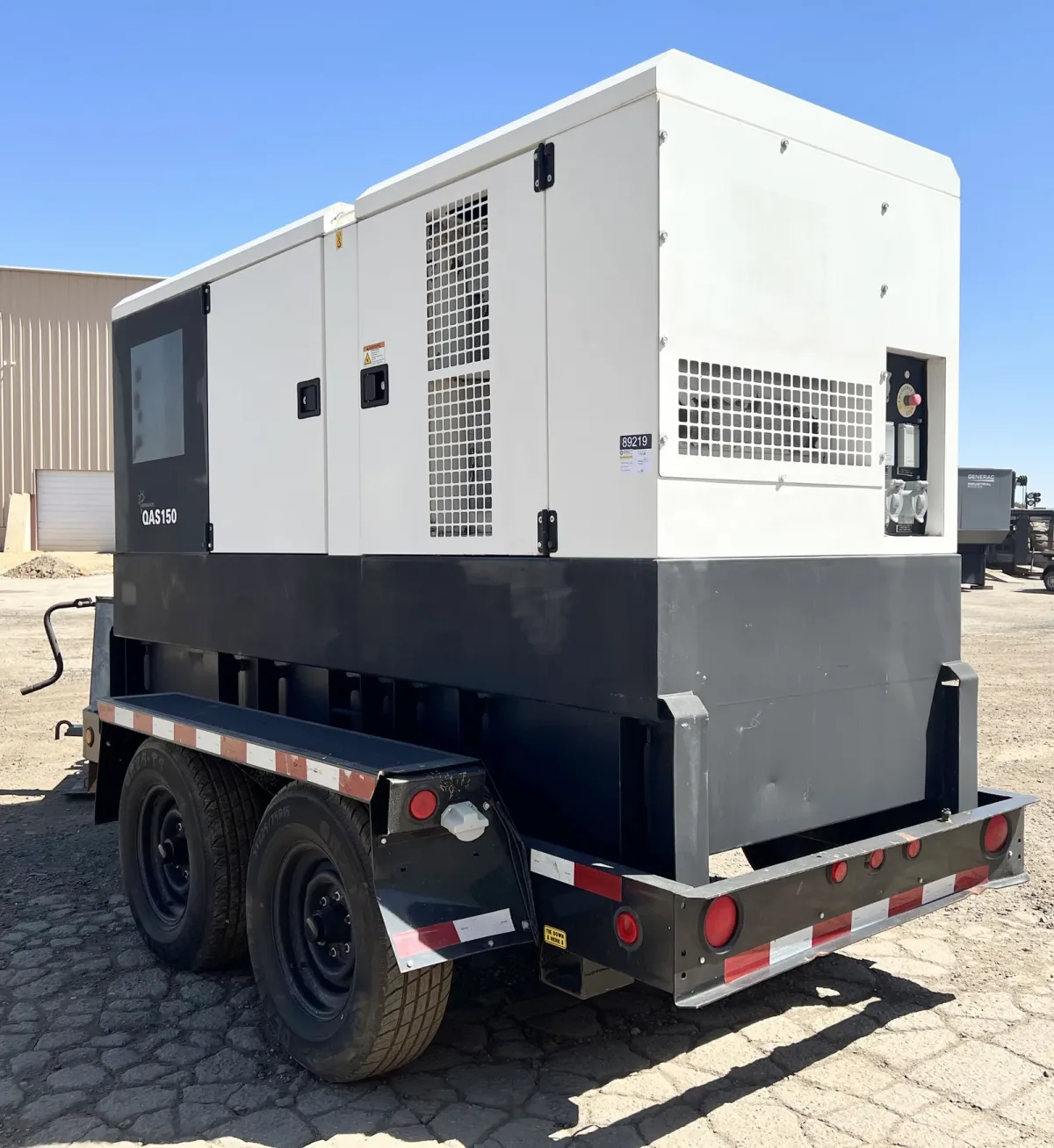 2 115kw atlas copco industrial generator unit 089219 exterior