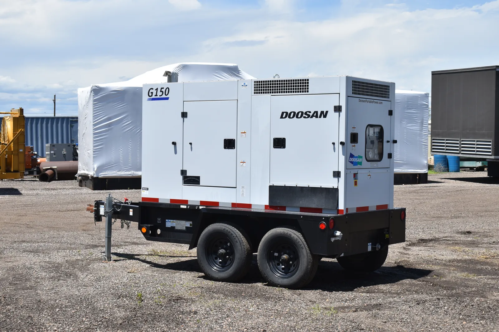 2 120kw doosan industrial generator unit 090011 exterior