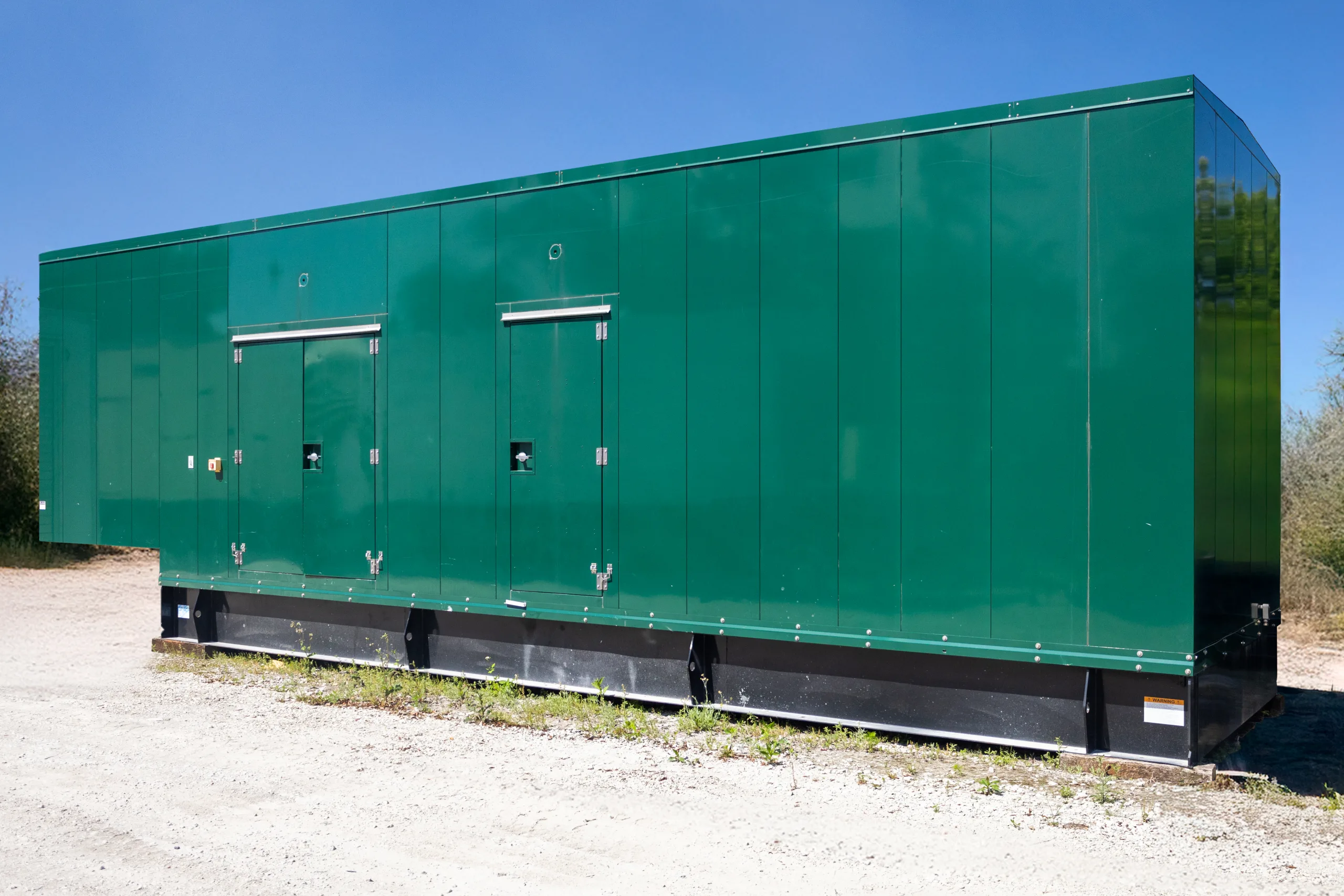 2 1500kw cummins industrial generator unit 091341 exterior