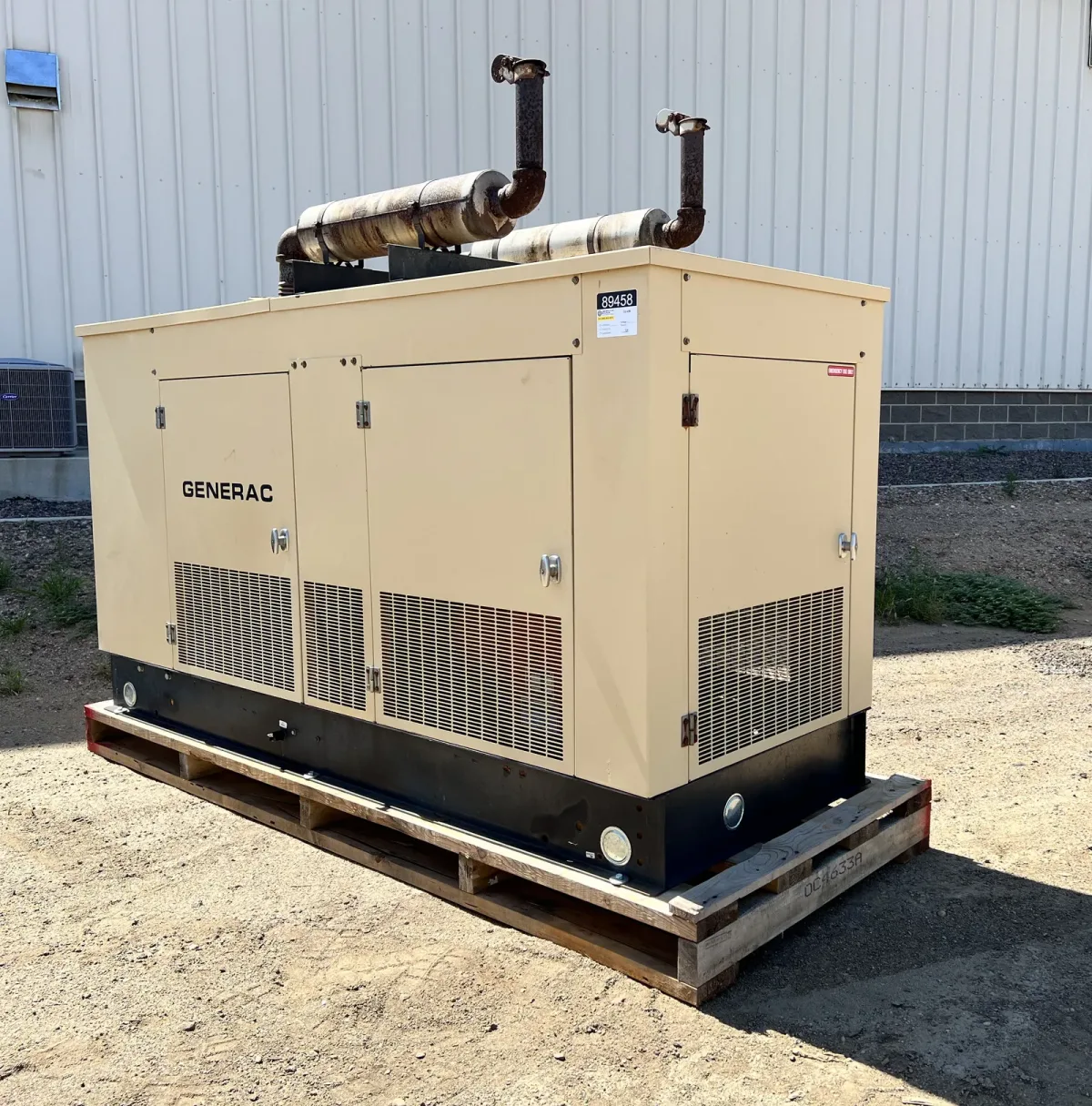 2 30kw generac industrial generator unit 089458 exterior