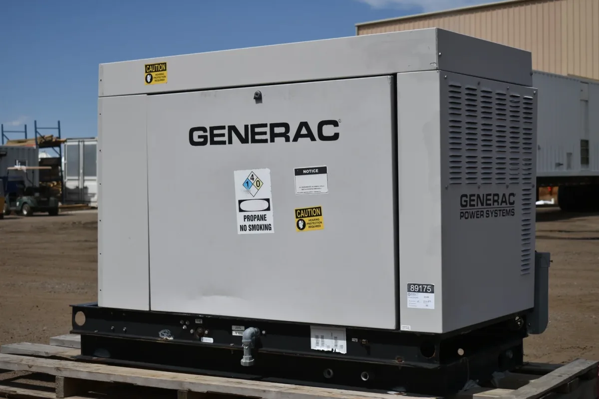 2 35kw generac industrial generator unit 089175 exterior
