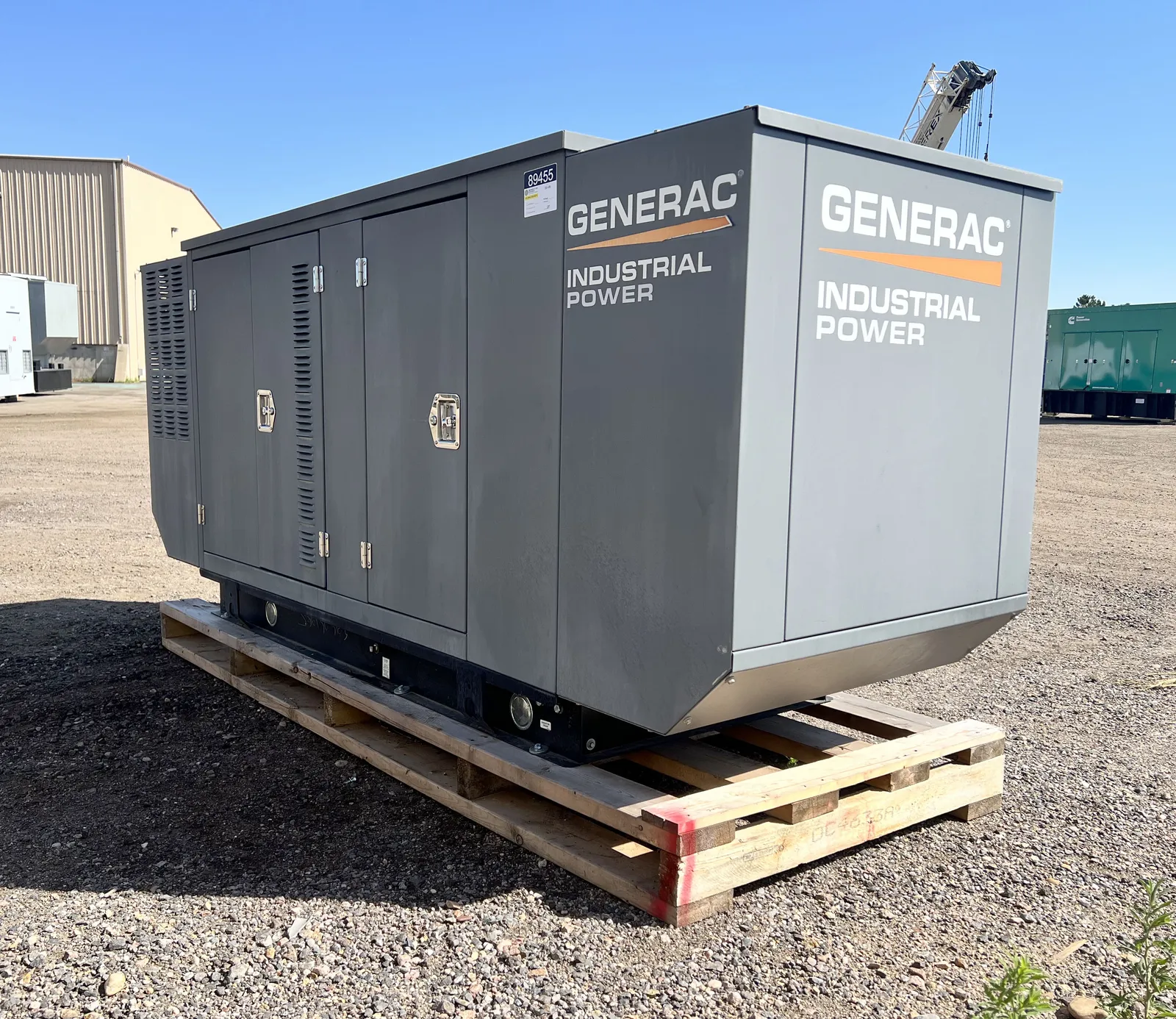 2 35kw generac industrial generator unit 089455 exterior