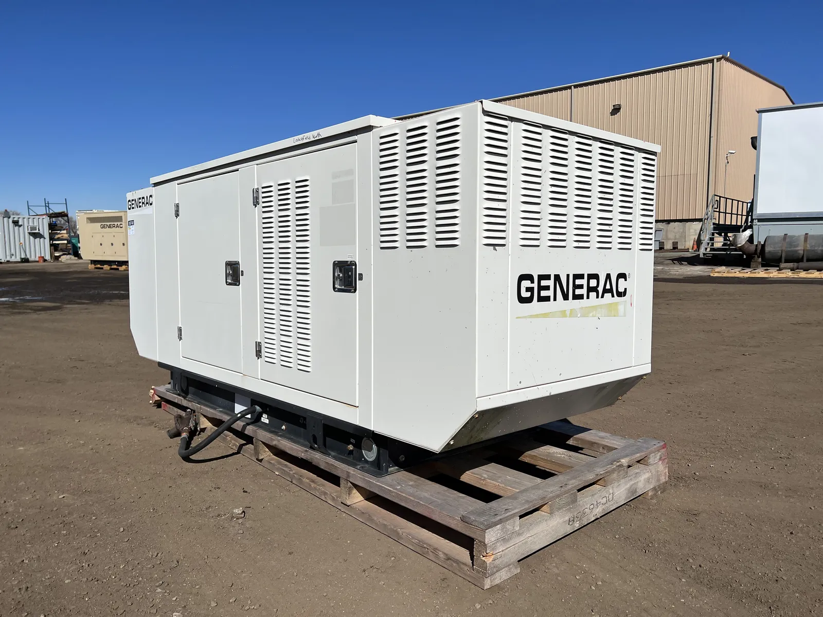 2 35kw generac industrial generator unit 089748 exterior