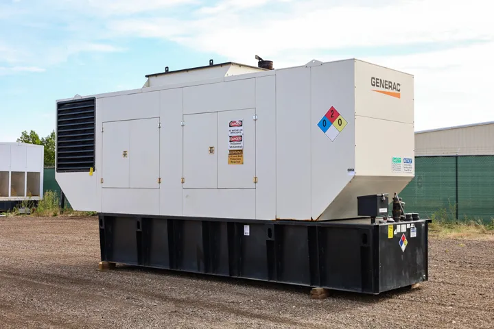 2 600kw generac industrial generator unit 091375 exterior