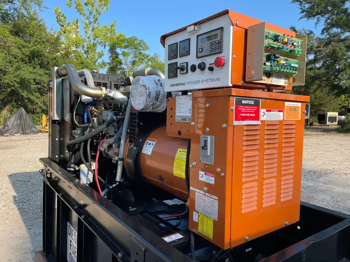 2 60kw generac industrial generator unit 089233 exterior