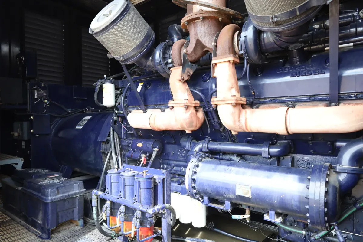 3 1500kw detroit industrial generator unit 089629 engine