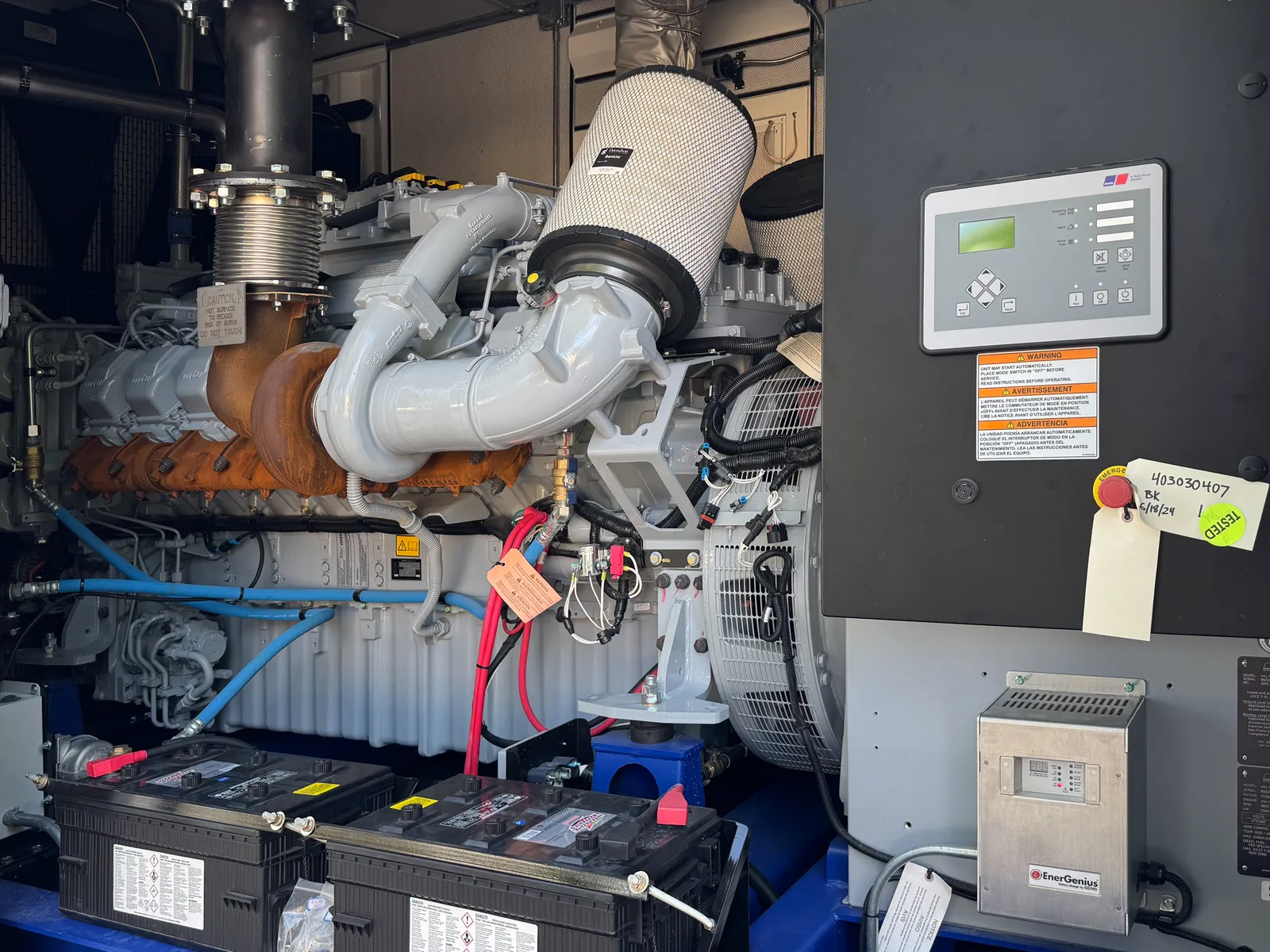 4 1000kw mtu industrial generator unit 092102 engine