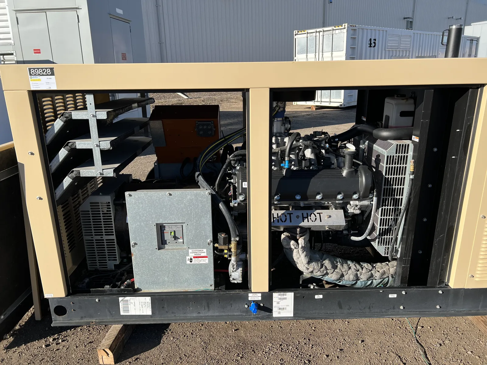 4 70kw generac industrial generator unit 089828 engine