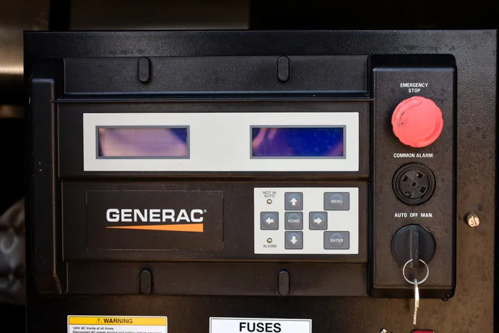 5 100kw generac industrial generator unit 091174 control panel