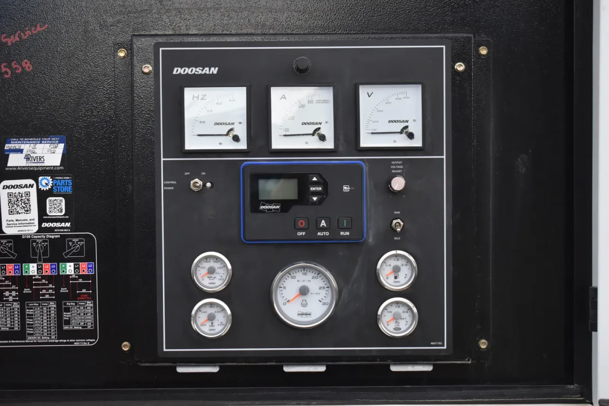 5 120kw doosan industrial generator unit 090002 controls
