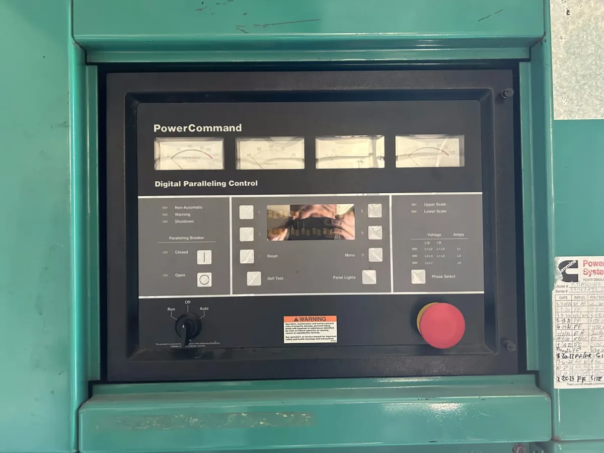 5 1500kw cummins industrial generator unit 091343 controls