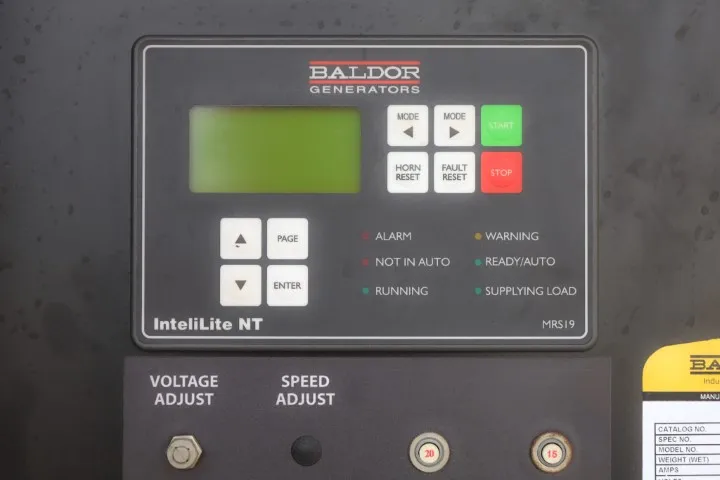 5 200kw baldor industrial generator unit 090819 control panel