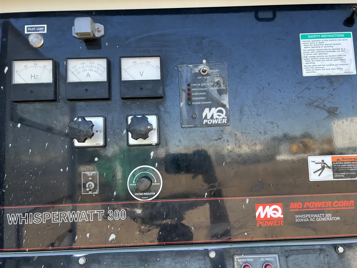 5 240kw mq industrial generator unit 089528 controls