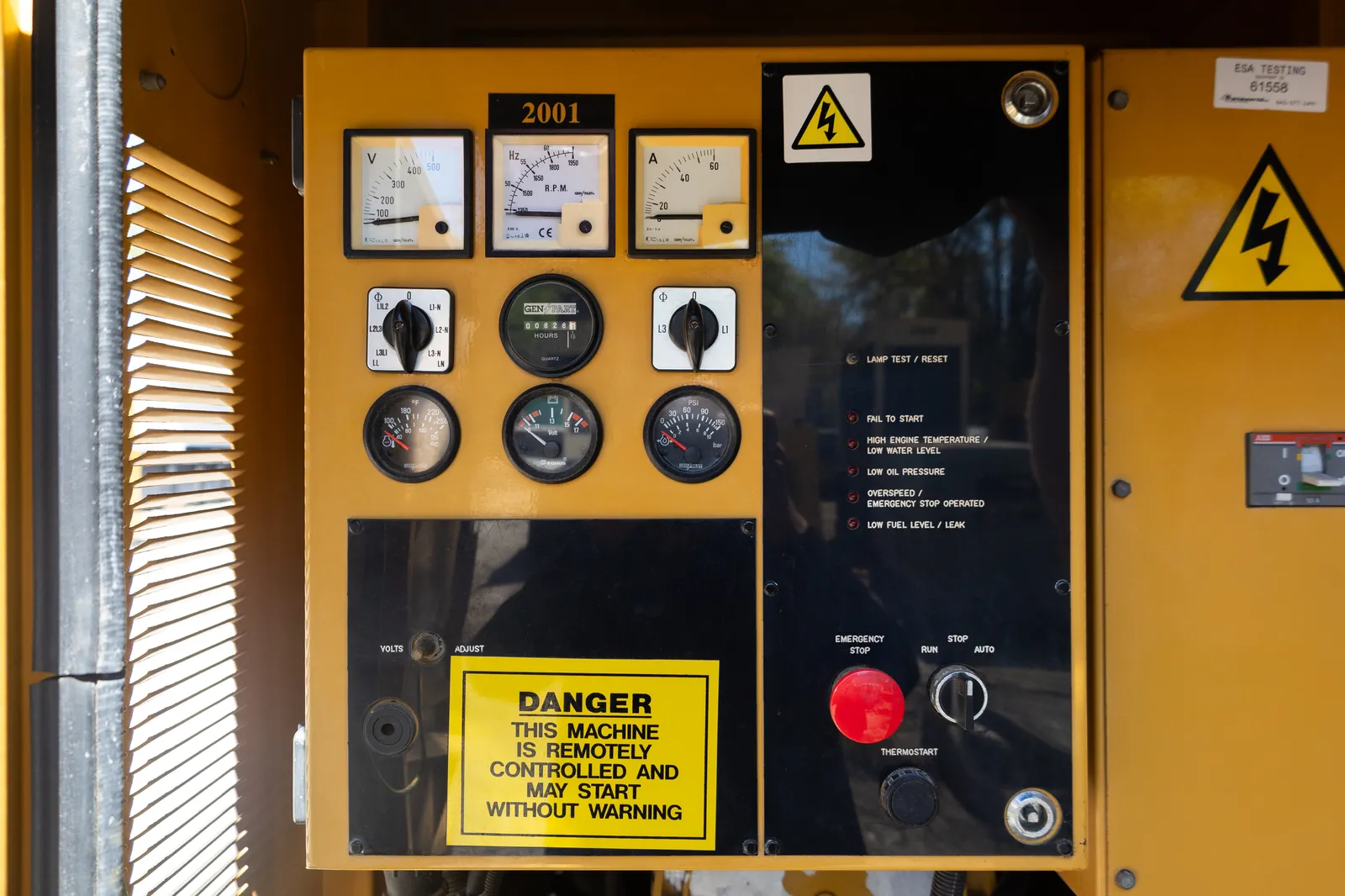5 30kw blanchard industrial generator unit 092075 controls
