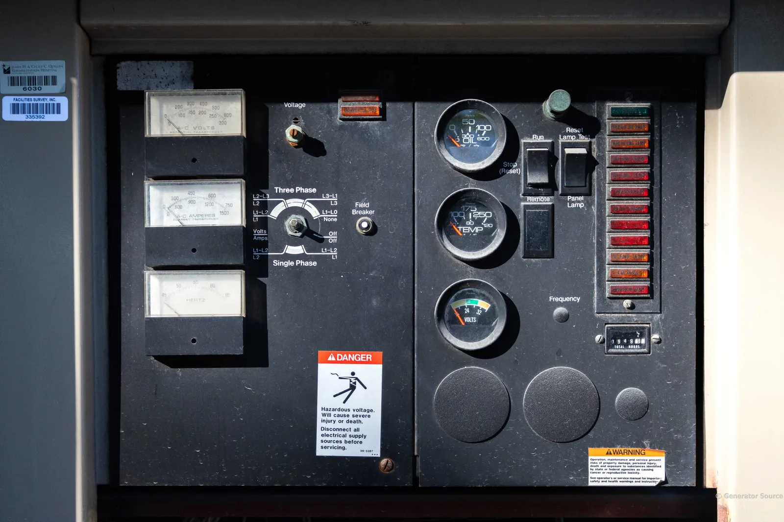 5 350kw cummins industrial generator unit 090744 control panel