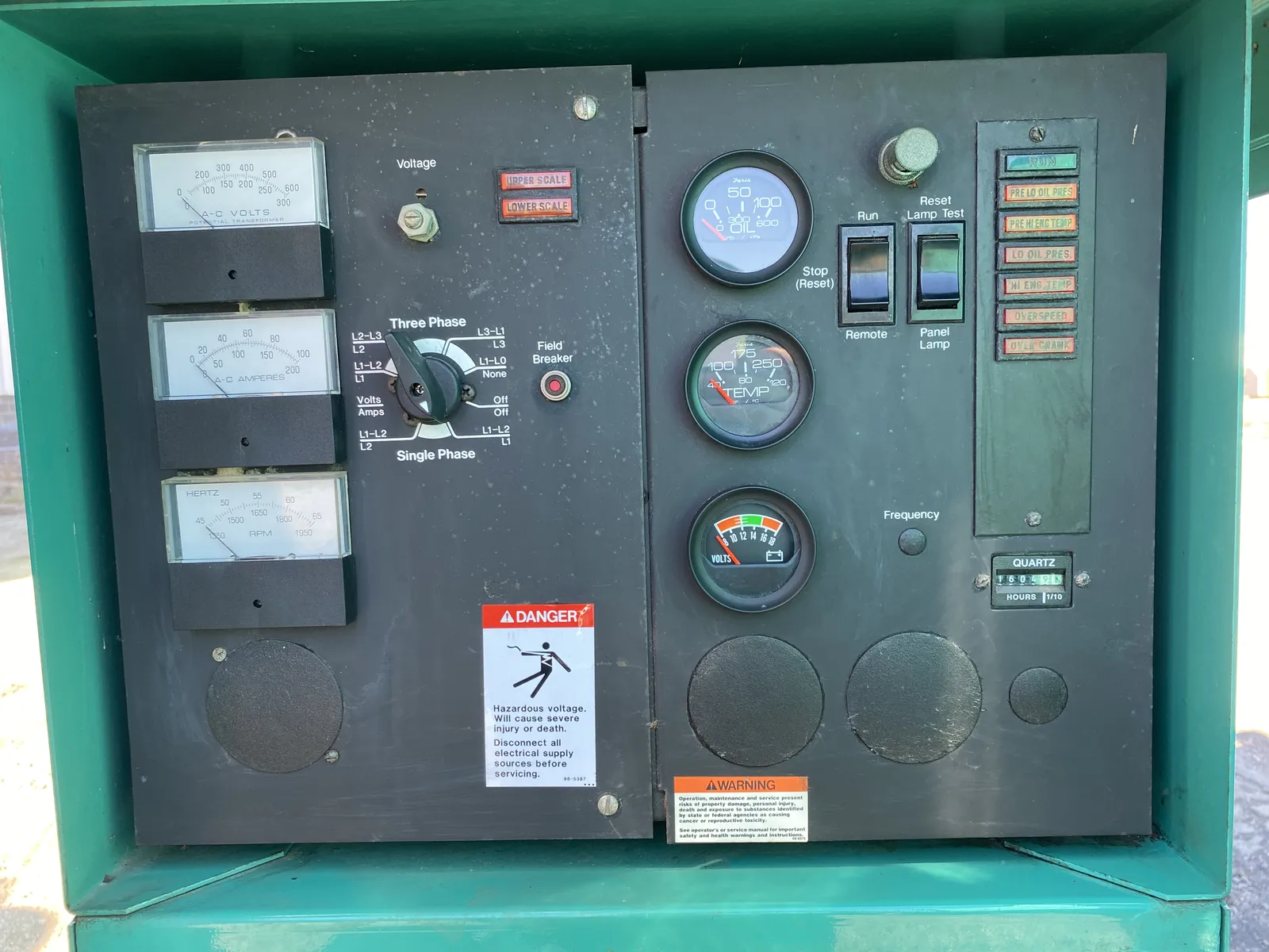 5 35kw cummins industrial generator unit 089521 control panel