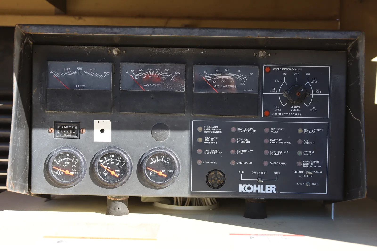 5 35kw kohler industrial generator unit 090578 control panel
