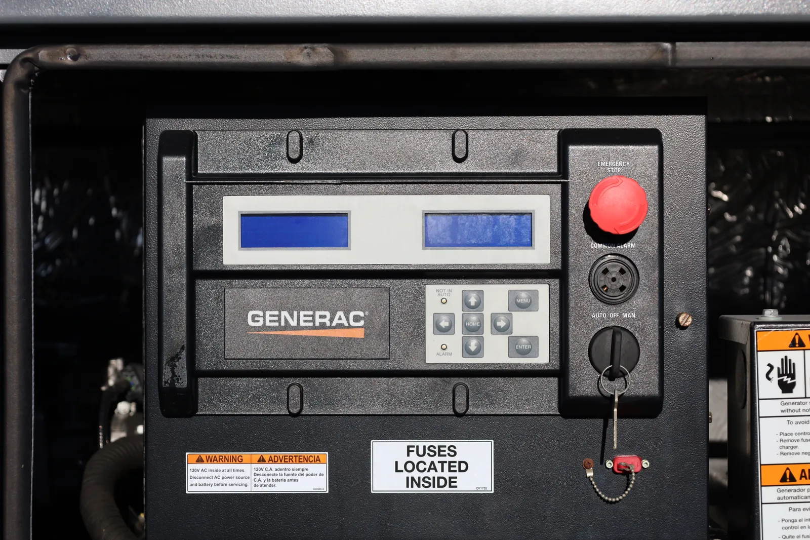 5 45kw generac industrial generator unit 090758 control panel