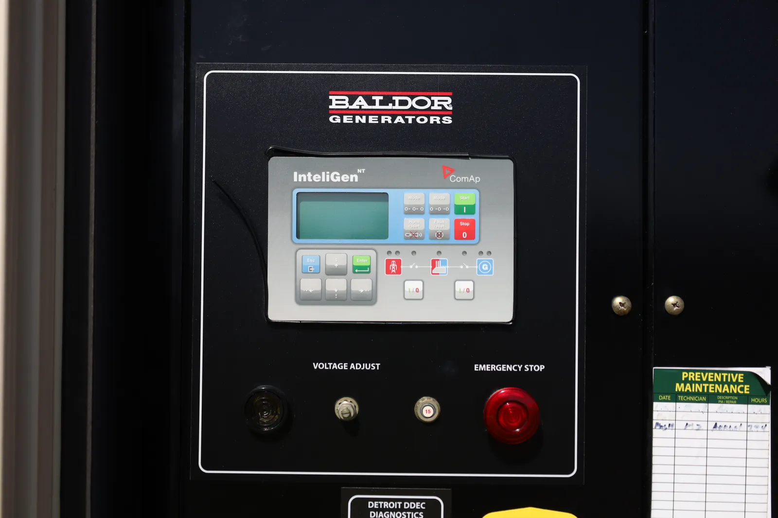 5 500kw baldor industrial generator unit 092209 control panel