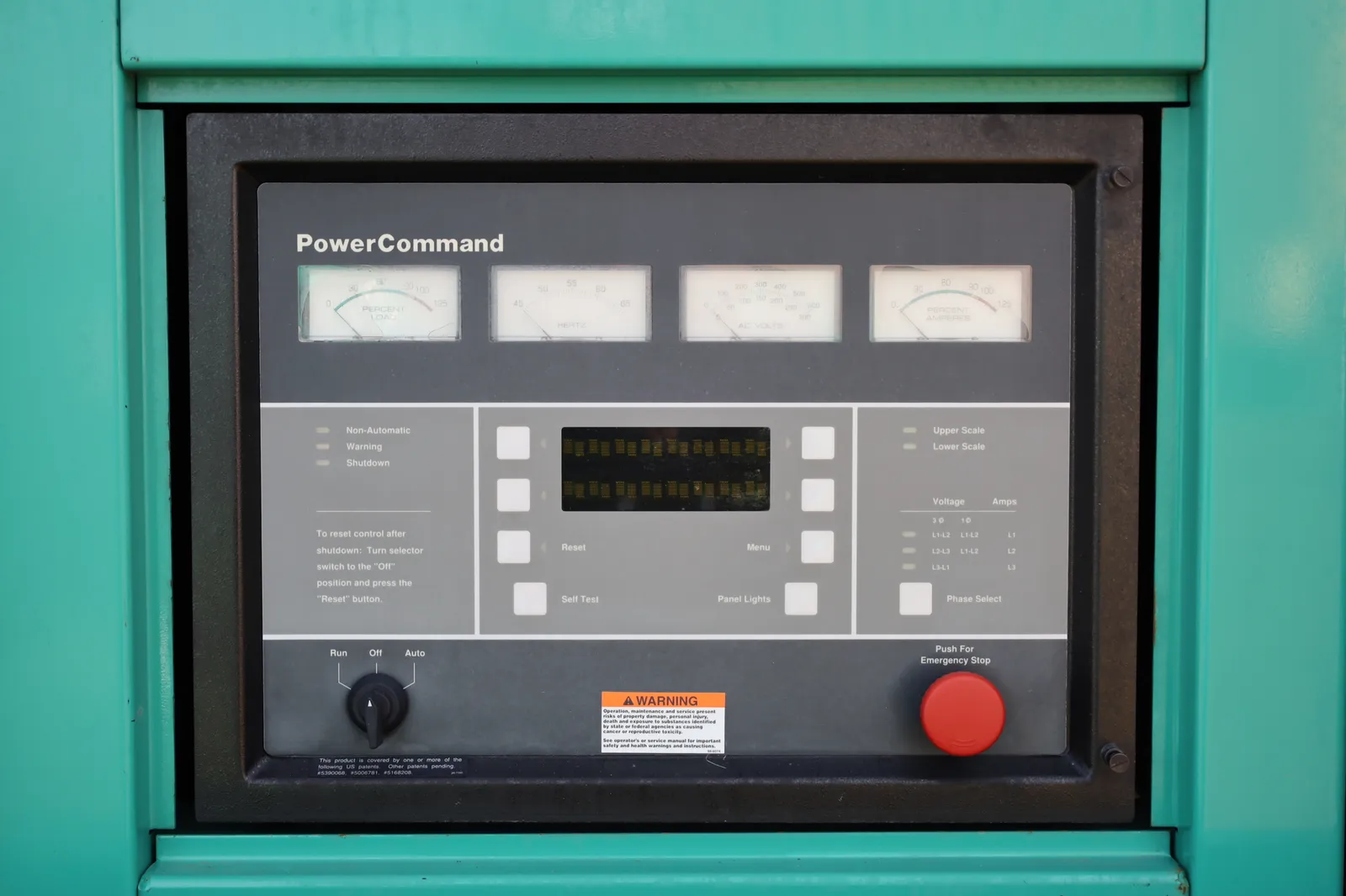 5 500kw cummins industrial generator unit 090704 control panel