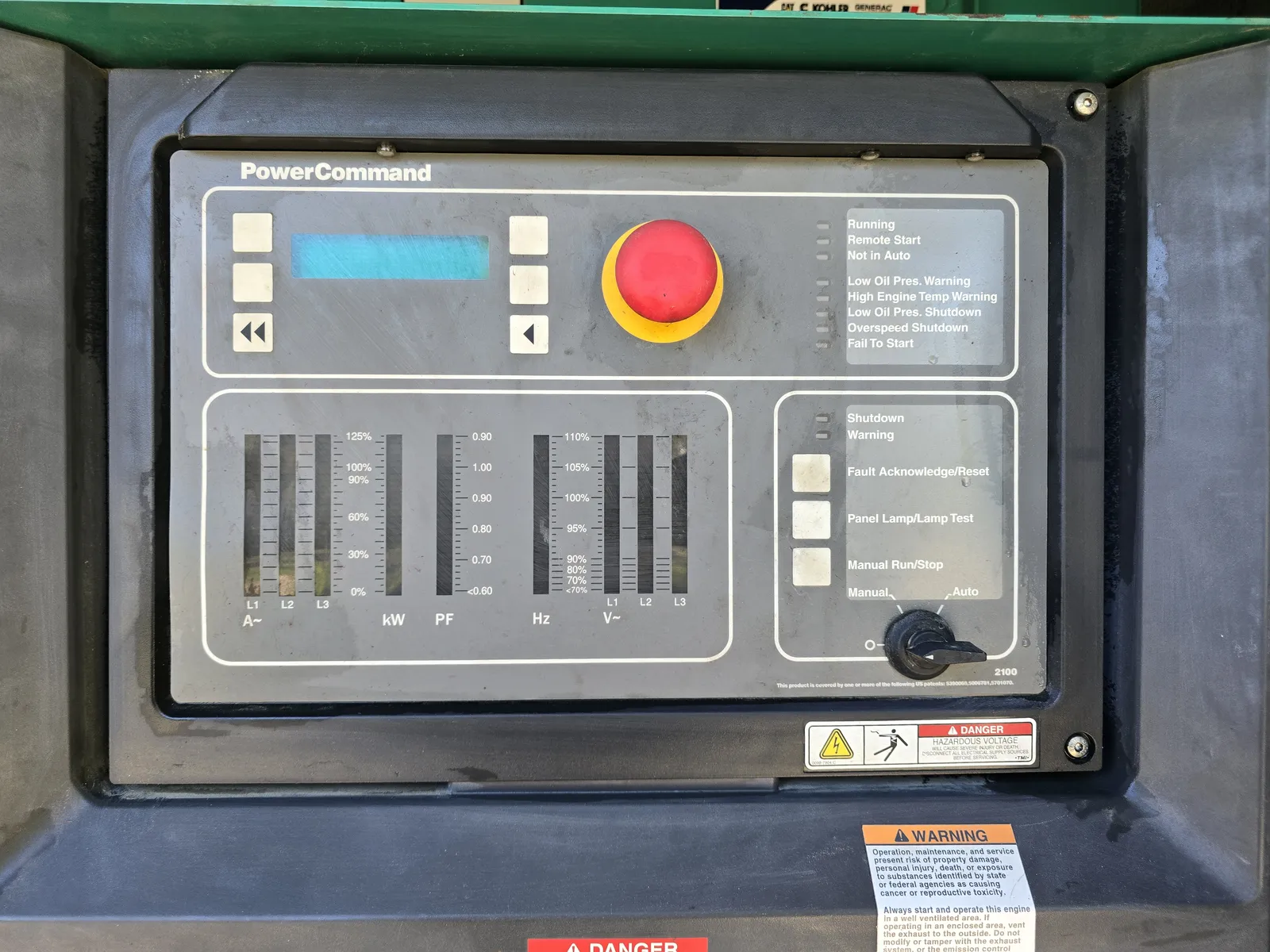 5 500kw cummins industrial generator unit 092160 control panel
