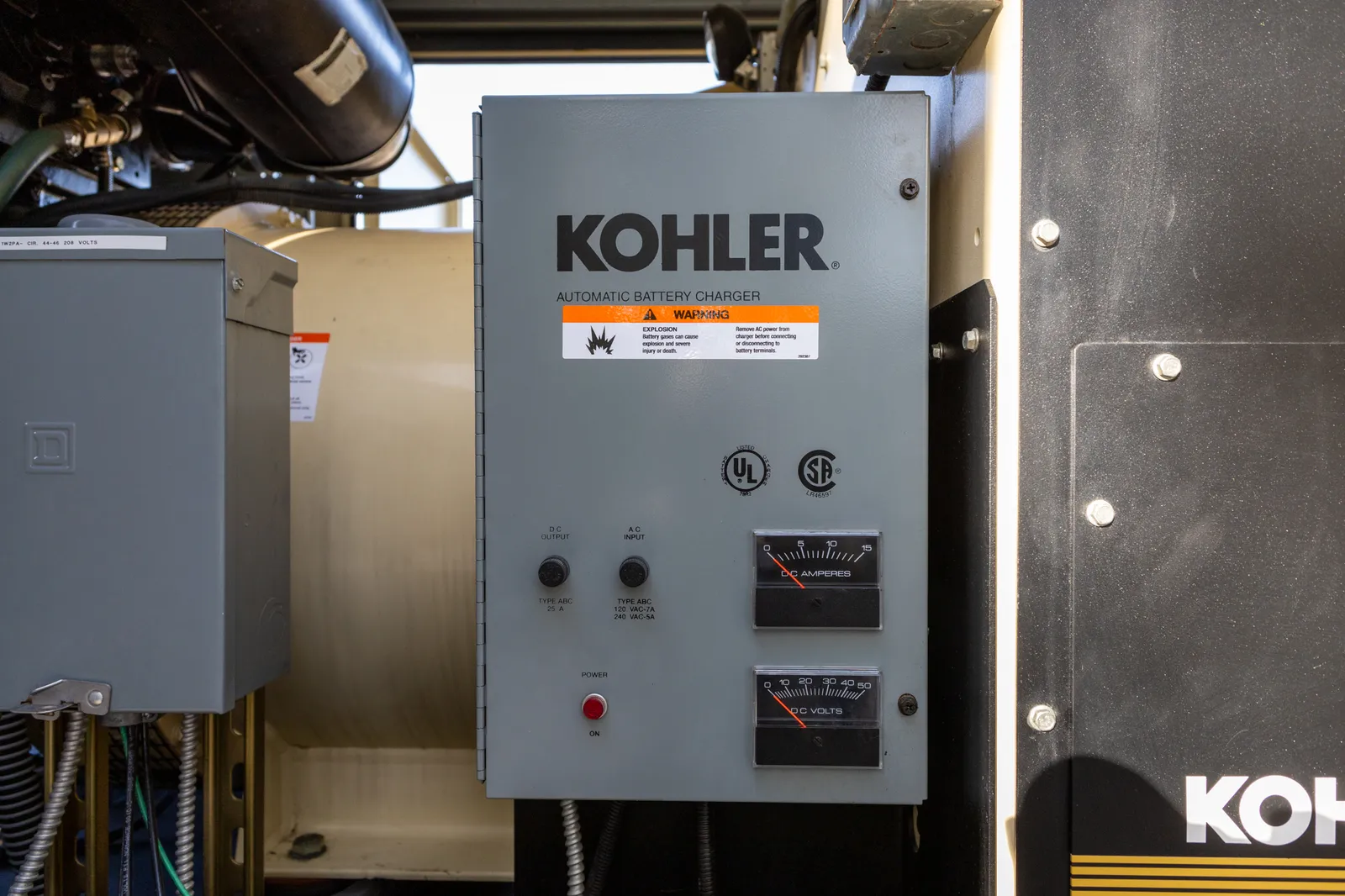 5 500kw kohler industrial generator unit 090707 control panel
