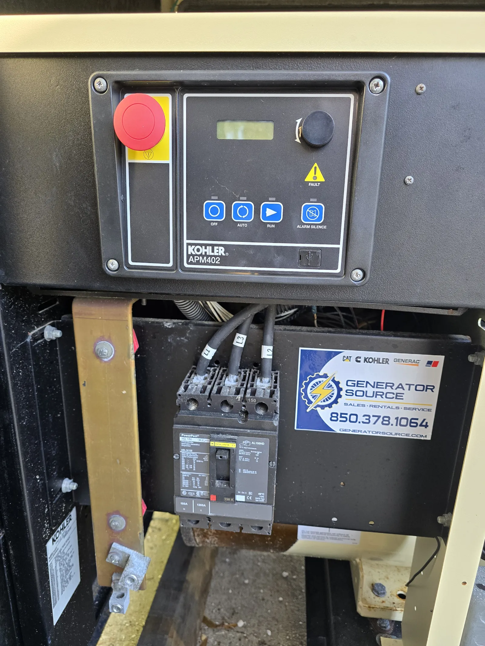 5 50kw kohler industrial generator unit 092164 controls