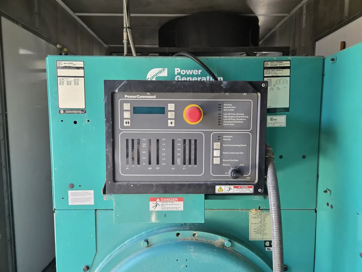 5 600kw cummins industrial generator unit 092096 controls