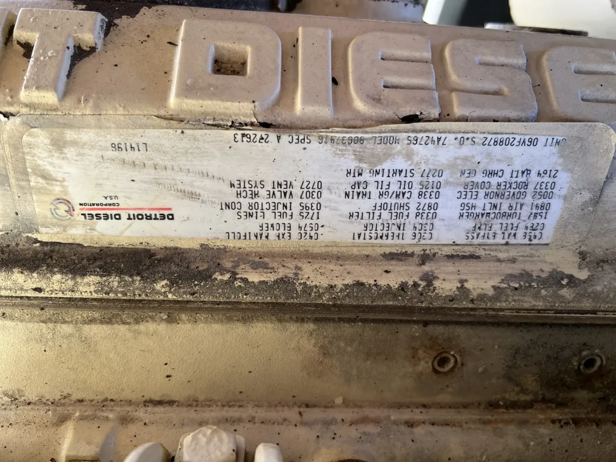 6 300kw kohler industrial generator unit 089343 data tag
