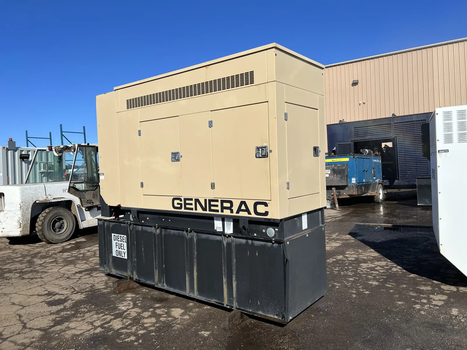 2 50kw generac industrial generator unit 089661 exterior