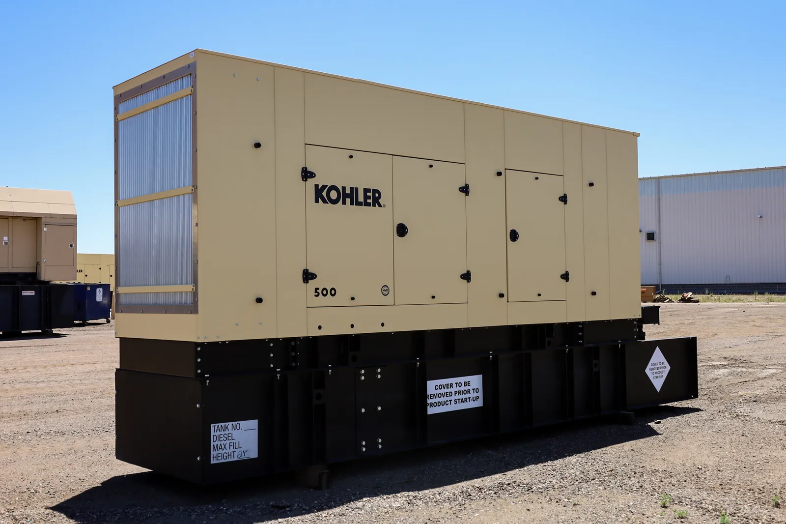 2 500kw kohler industrial generator unit 092465 exterior