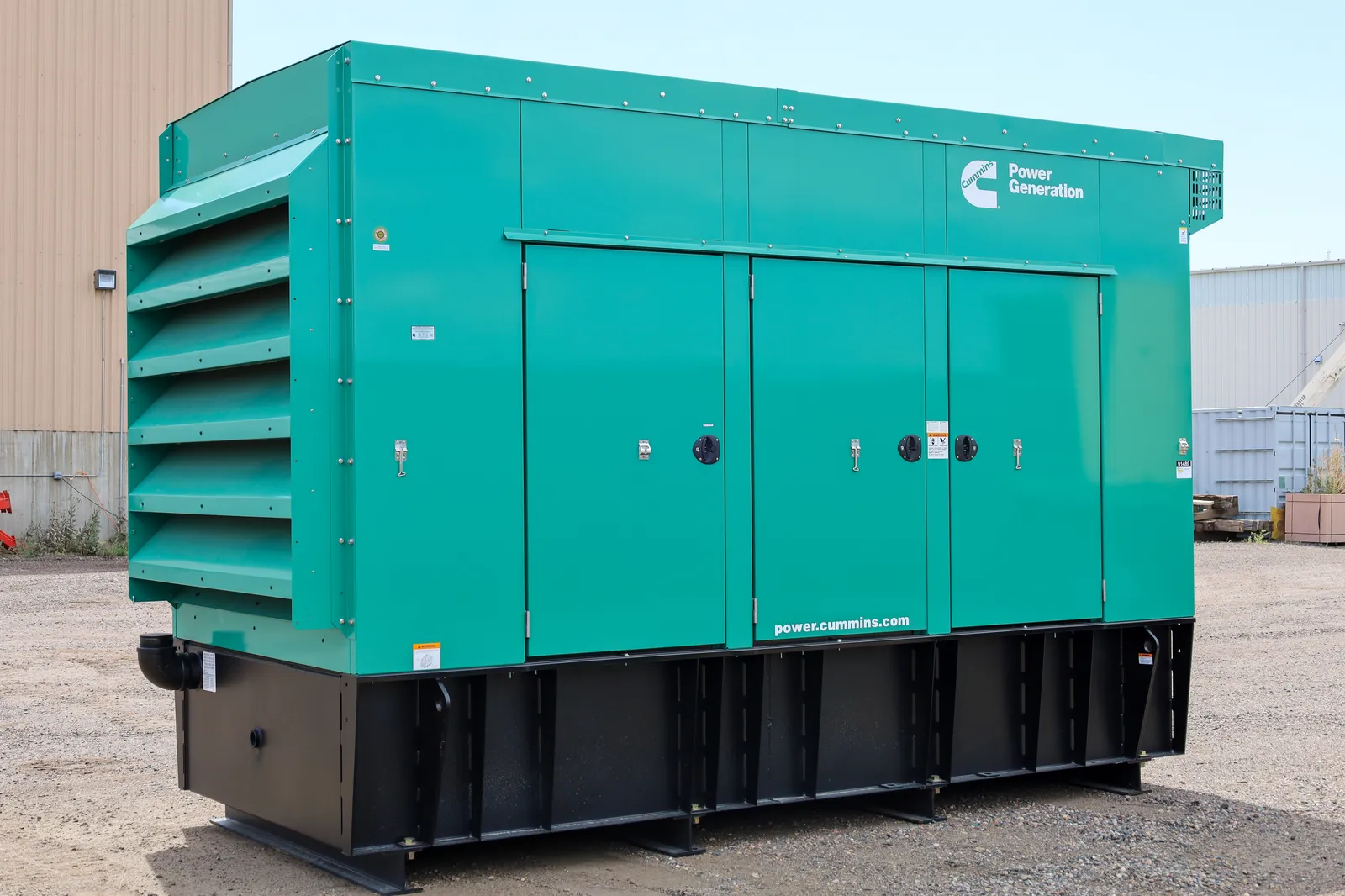 2 500kw cummins industrial generator unit 091490 exterior