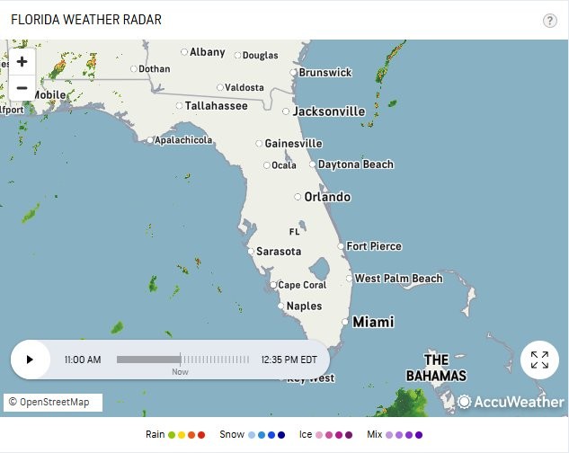 Florida severe weather map
