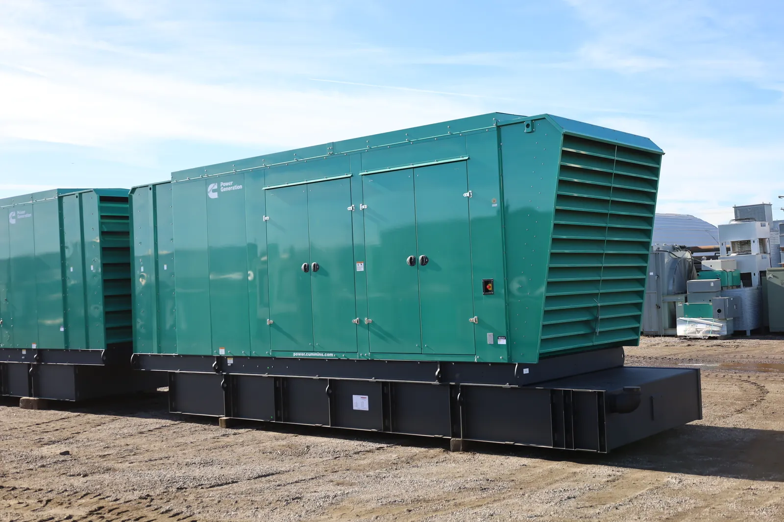 2 1000kw cummins industrial generator unit 090354 exterior