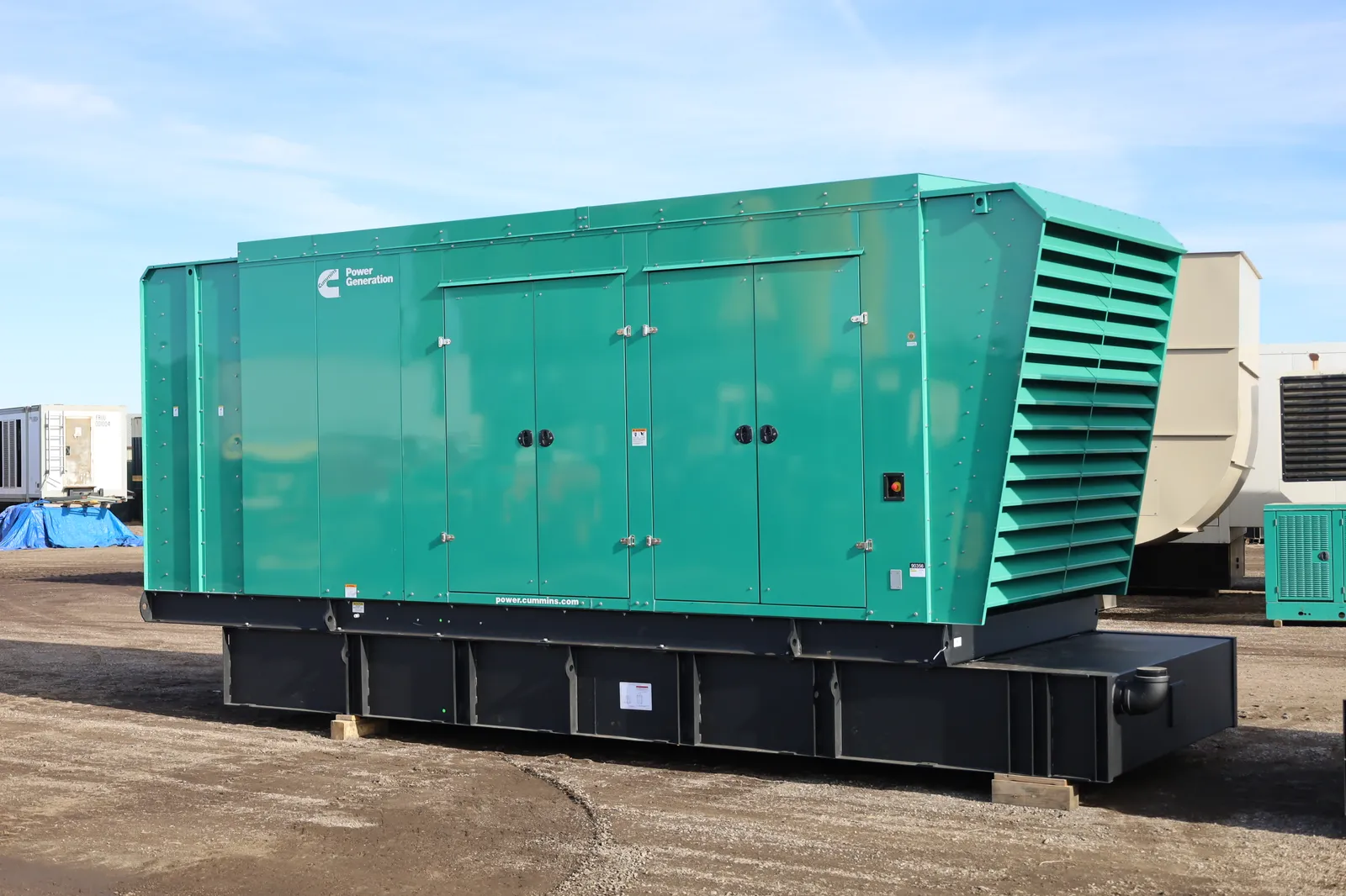 2 1000kw cummins industrial generator unit 090356 exterior