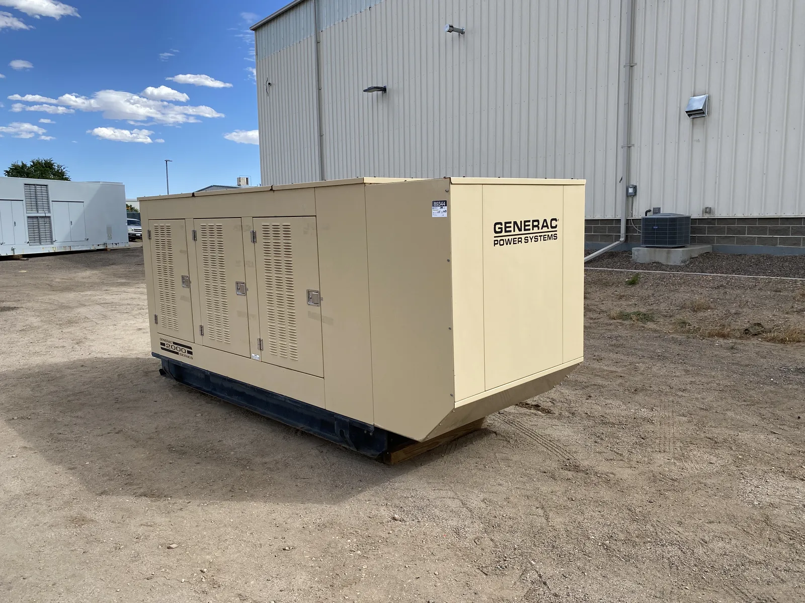 2 150kw generac industrial generator unit 089626 exterior