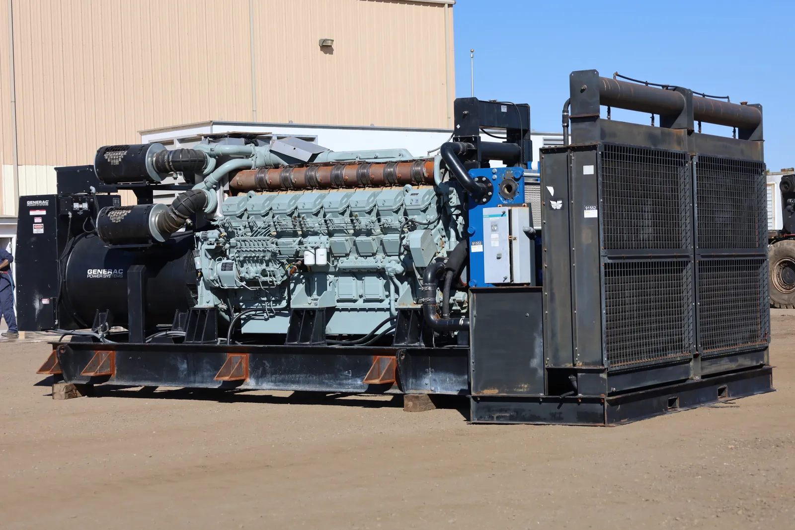 2 2000kw generac industrial generator unit 091552 exterior