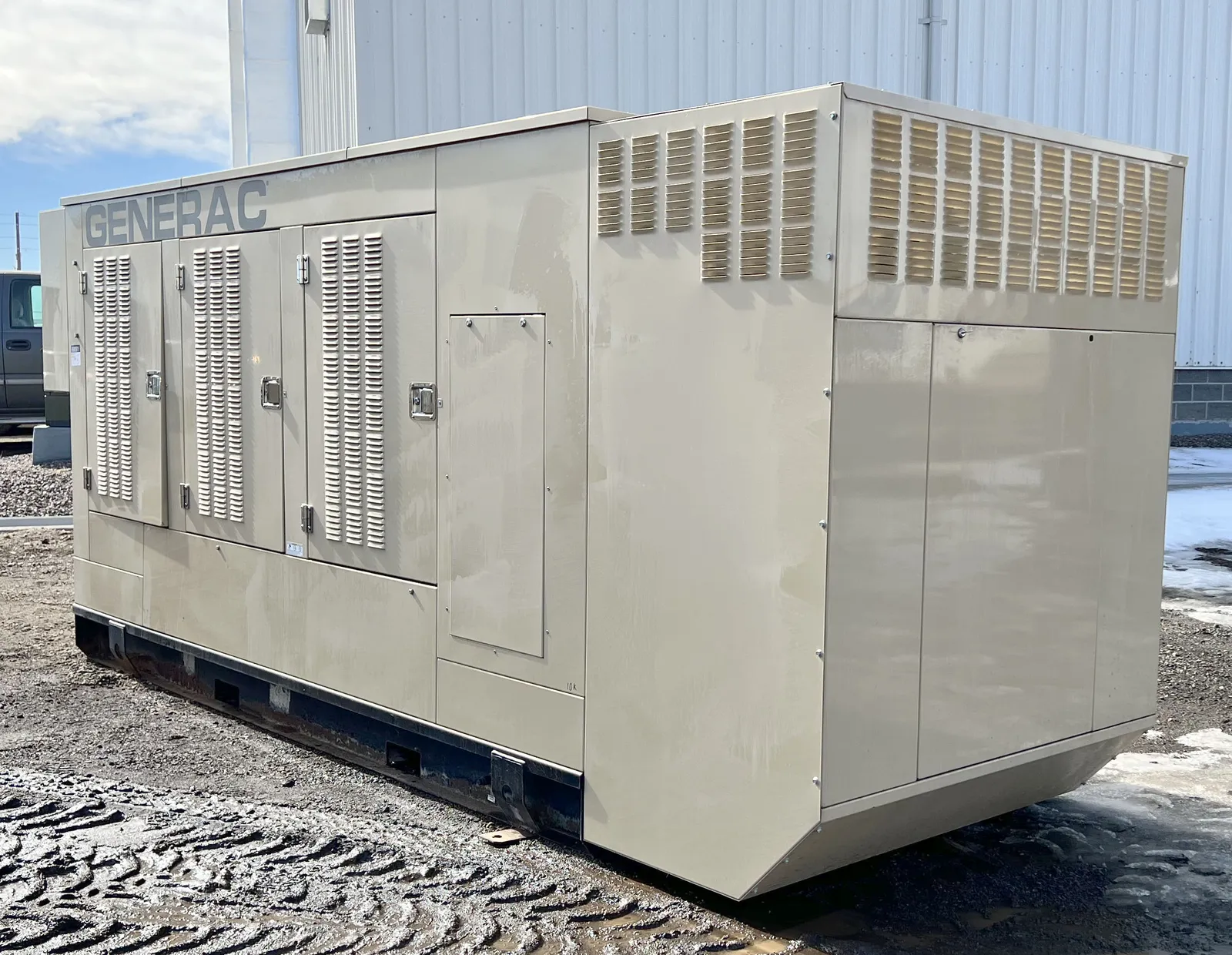 2 375kw generac industrial generator unit 089061 exterior