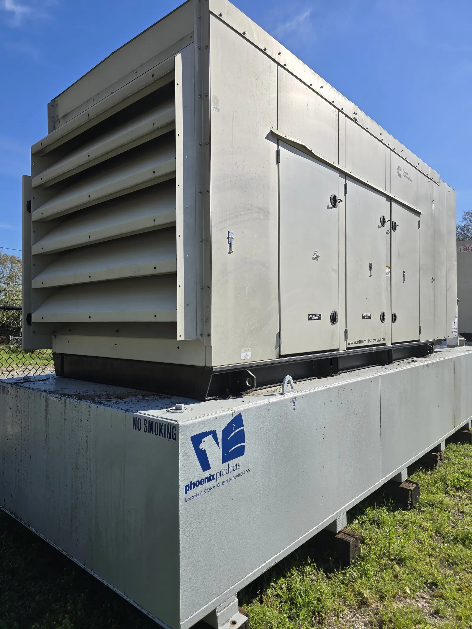 2 500kw cummins industrial generator unit 092160 exterior