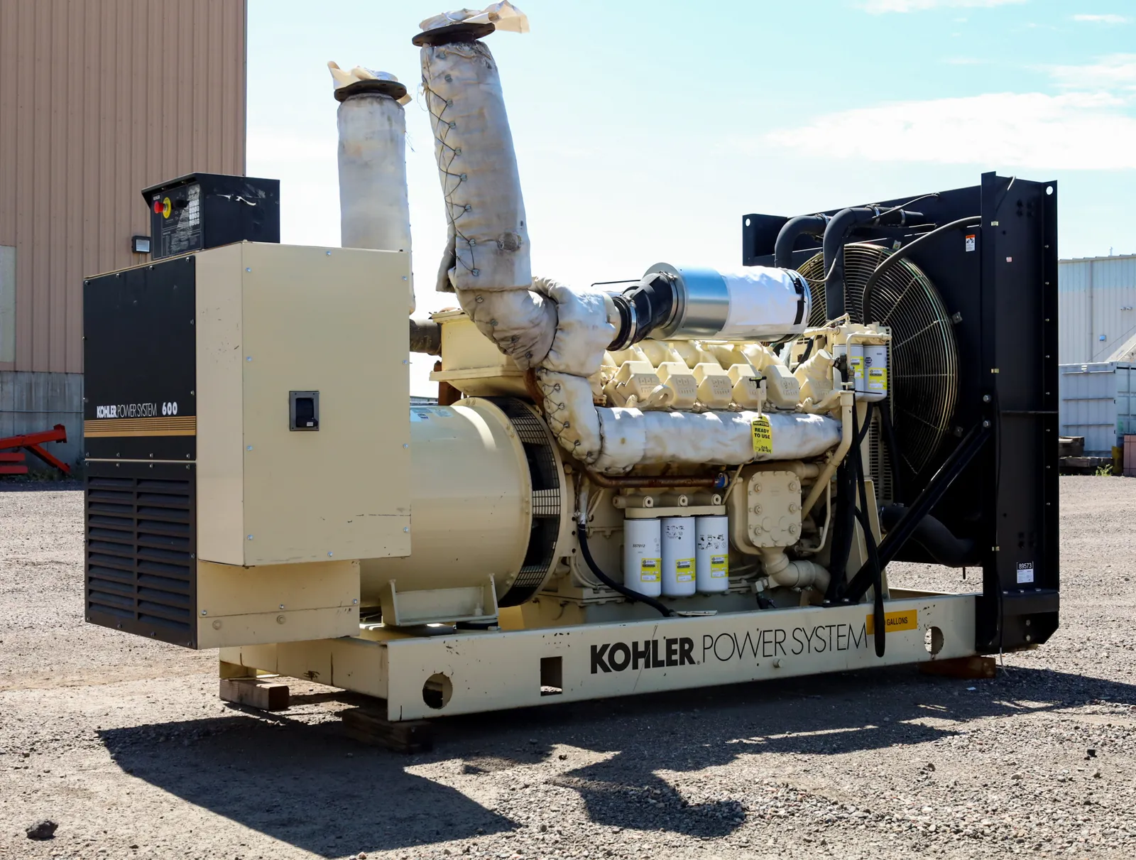 2 600kw kohler industrial generator unit 089573 exterior
