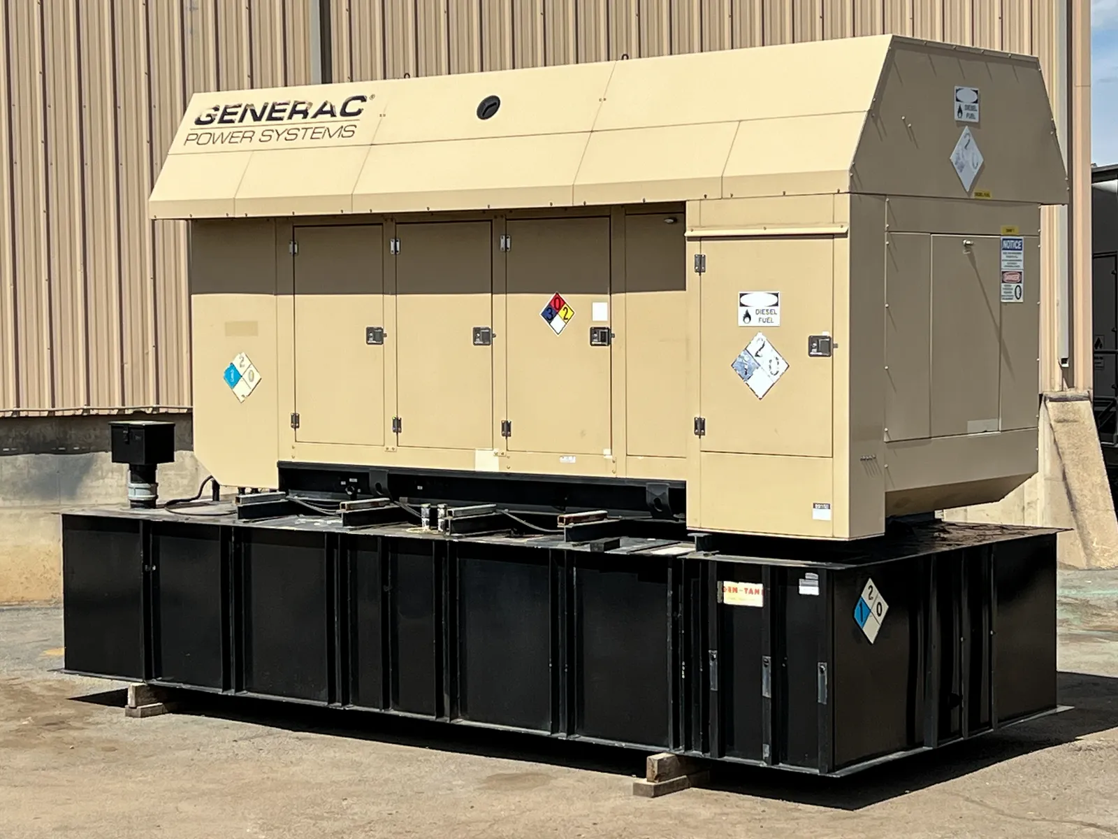 2 750kw generac industrial generator unit 089150 exterior