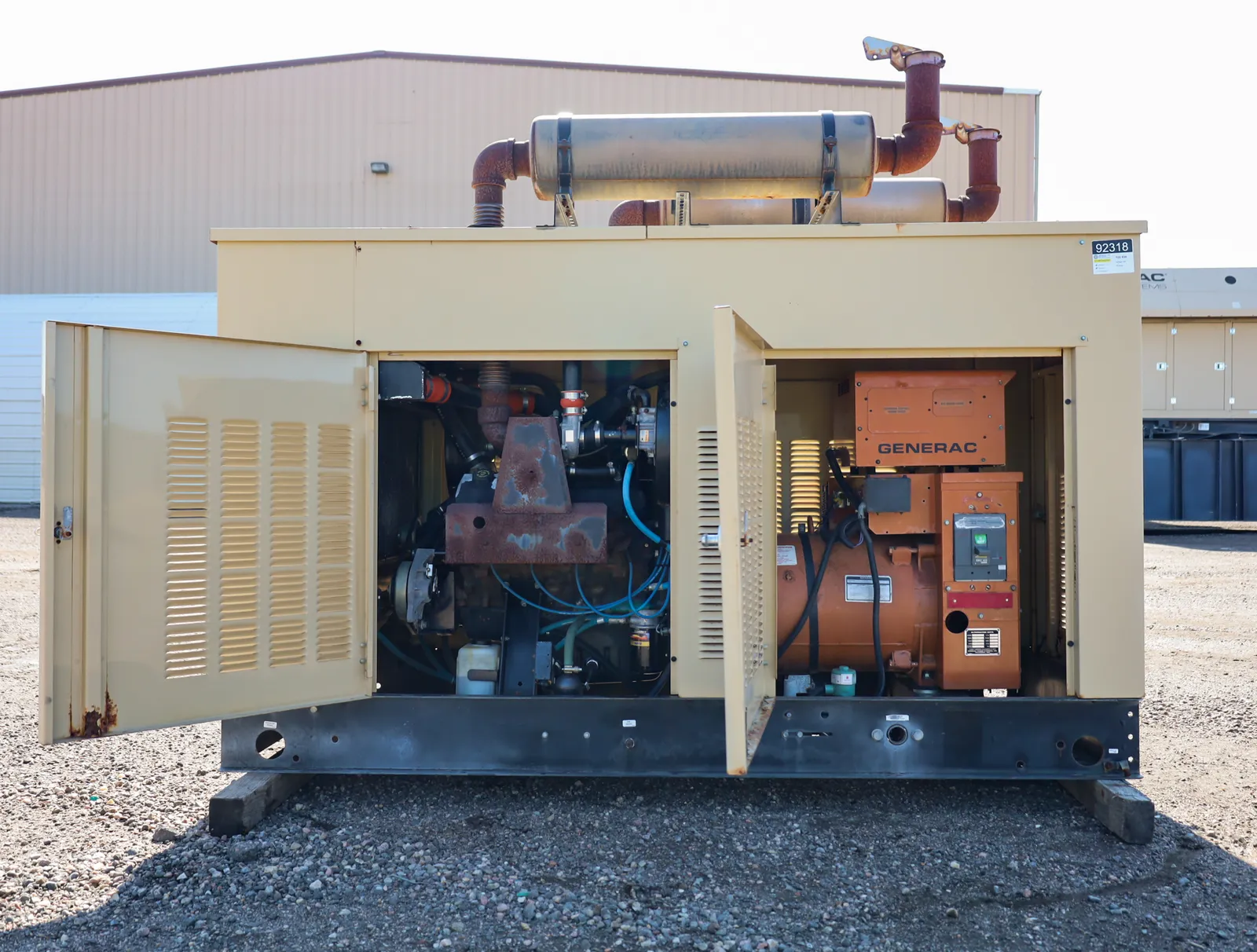 4 100kw generac industrial generator unit 092318 engine