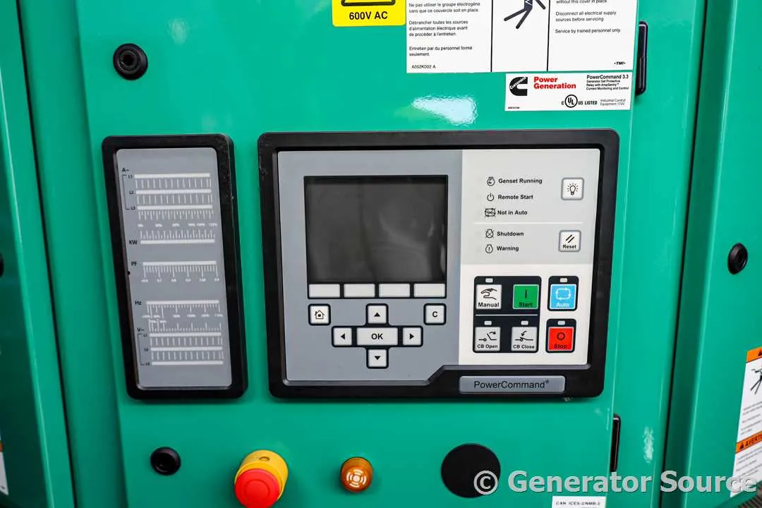 5 2000kw cummins industrial generator unit 092159 control panel