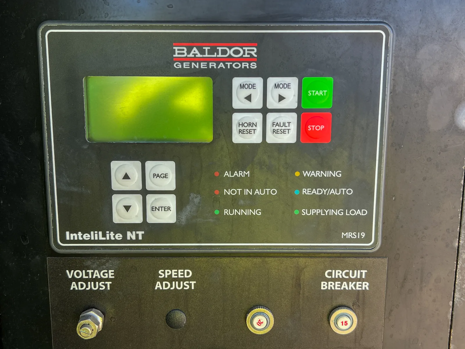 5 332kw baldor industrial generator unit 092470 control panel