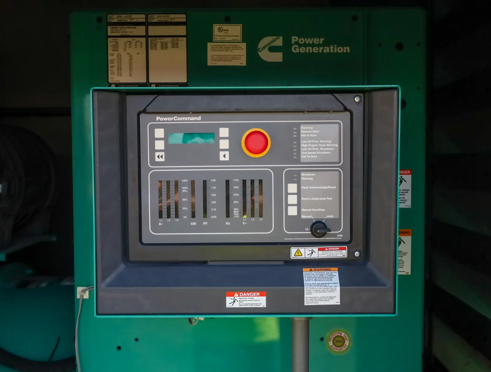 5 350kw cummins industrial generator unit 092126 control panel