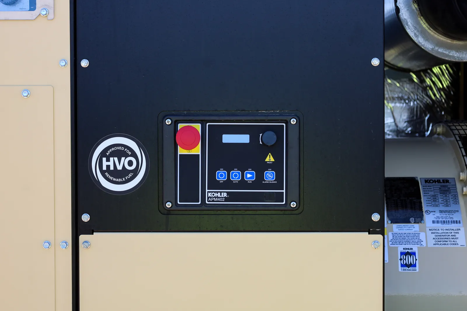 5 500kw kohler industrial generator unit 092465 control panel